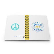 Load image into Gallery viewer, Peace, Joy &amp; Love Spiral Bound Blank Journal
